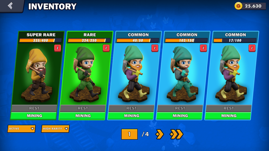 Gnome Mines キャラクター